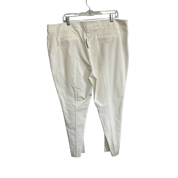 Halogen Women’s White Pockets Ankle Pants Cotton Spandex NWT Size 18 - Picture 2 of 8